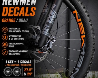 Bike Stickers for MTB Rims – Bike Stickers Rim Decals 27.5/29 inch | MTB Sticker Set | Custom Bike Stickers | NEWMEN compatible