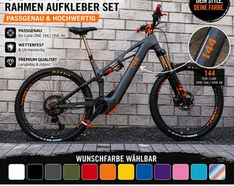 Bike Frame Stickers for MTB Frames | MTB Sticker Set | Custom Color | Compatible with Cube ONE144