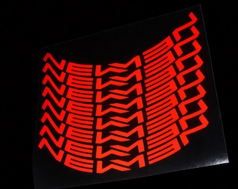 Bicycle Rim Stickers MTB – Reflective Rim Decals | Bike Sticker Set of 8 | NEWMEN Compatible | Cube Haibike Canyon