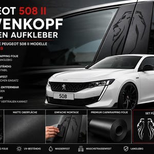Peugeot 508II B-stijl stickers/Leeuw/Autostickers/Tuning stickers/Peugeot Tuning