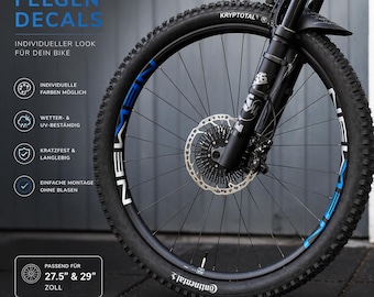 MTB-velgstickers voor fietsen – Velgstickers voor 27,5/29 inch | Aangepaste kleur | Compatibel met NEWMEN
