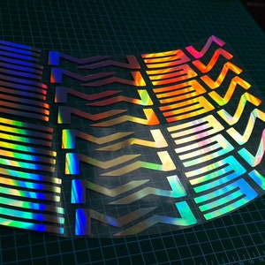 NEWMEN Rim Decals/Color Rainbow 8pcs