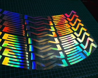 MTB Rim Stickers Bicycle – Bike Rim Sticker Set | Rainbow Decals 8 Pieces | Custom Look | NEWMEN Compatible