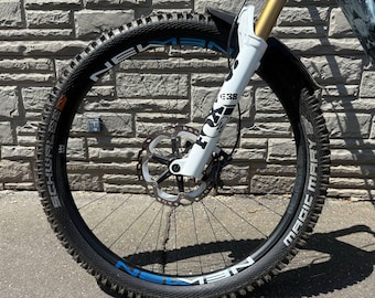 Bike Rim Stickers MTB – Bike Rim Decals 27.5/29 inch | MTB Sticker Set | Blue White | Newmen compatible | Cube Stereo Hybrid ONE44 HPC