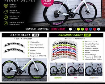 Bike Rim Decals Bicycle Stickers – MTB Road Bike Stickers | Custom Wheel Decals | Any Color | ORBEA compatible
