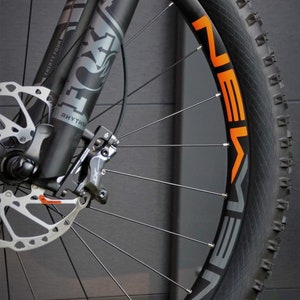 NEWMEN rim decals. Suitable for 27.5 / 29 inch. Two colors matt orange/gray