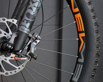 NEWMEN rim decals. Suitable for 27.5 / 29 inch. Two colors matt orange/gray