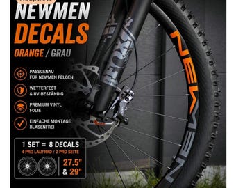Newmen MTB Velgstickers – Fietsvelgstickers 27,5/29 inch | MTB Stickerset | Custom Fietsstickers |
