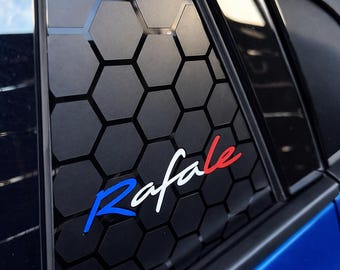 Car Window Stickers – Honeycomb Pattern Window Decals | Custom Decal for Rear Window and Side Window | Compatible with Renault Rafale
