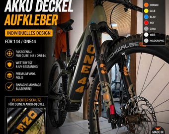 E-Bike Battery Sticker Bicycle – MTB Battery Cover Sticker | Custom Bike Decal | Cube compatible ONE44 144