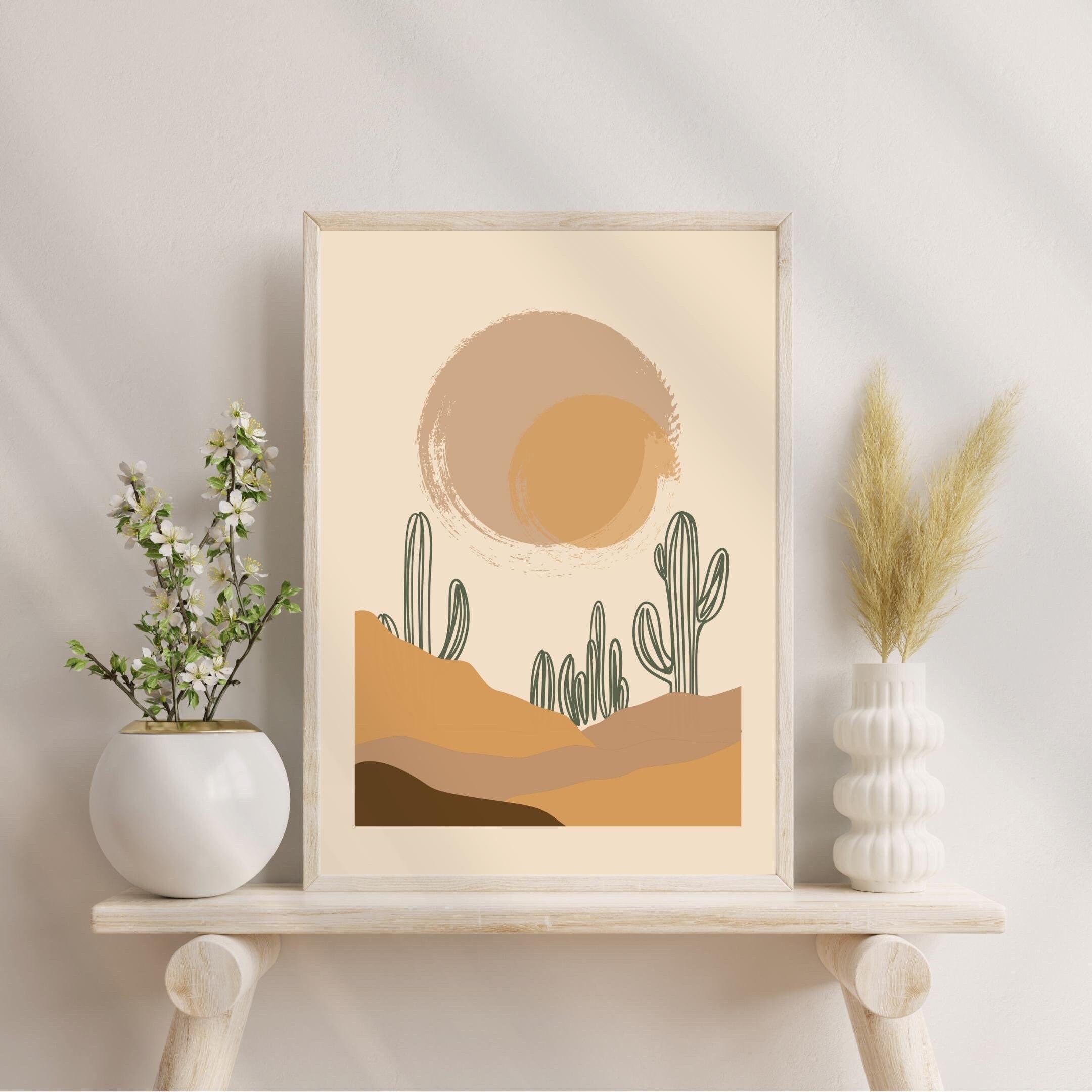 Mid Century Art Prints Set of 3, Neutral Modern Wall Art Decor, Woman ...