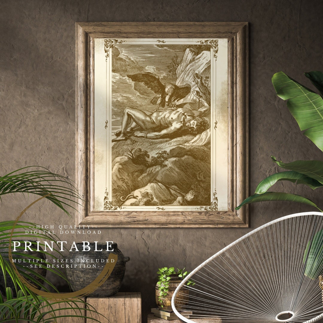 Greek Mythology Wall Art, Victorian Gravure Printable Wall Art