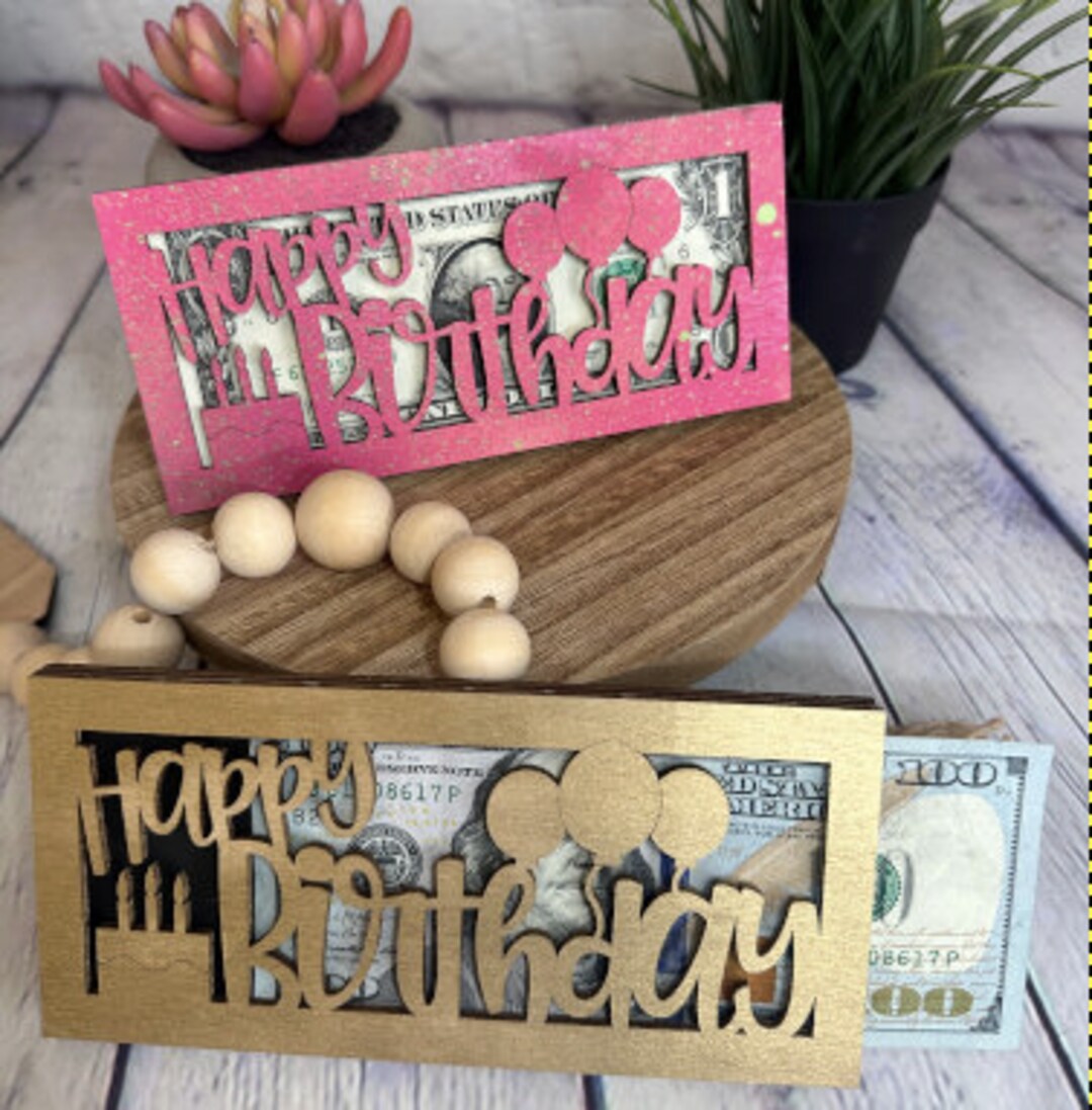 Happy Birthday, Birthday Gift, Money Holder, Money Wallet Gift, Money Gift, Personalised Gift, Birthday Gift Money - UK