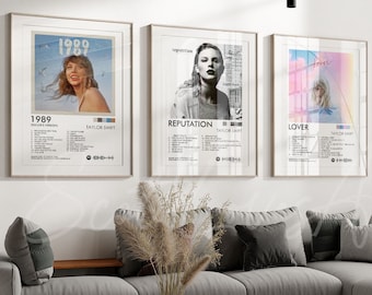 Taylor Posters Prints x3 3 Taylor Album-Cover, Wandposter, Album Poster für Schlafzimmer, Minimalistischer Druck, Poster