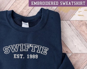 Swiftie Embroidered Sweatshirt Swiftie, 1989 Sweater Swiftie Gift Taylor's Version Unisex Eras Tour Sweater