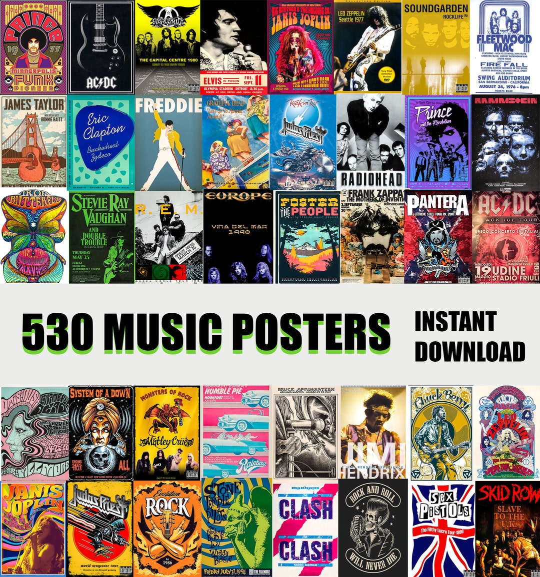 Music Posters Download Vintage Music Concert Poster Vintage - Etsy
