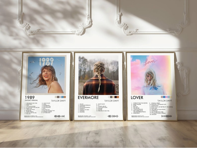 Taylor Posters Prints x3 Any 3 Taylor Album Covers, Wall Posters, Album Posters For Bedroom, Minimalist Print, Posters image 2