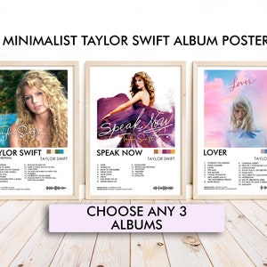 Taylor Posters Prints x3 Any 3 Taylor Album Covers, Wall Posters, Album Posters For Bedroom, Minimalist Print, Posters image 6