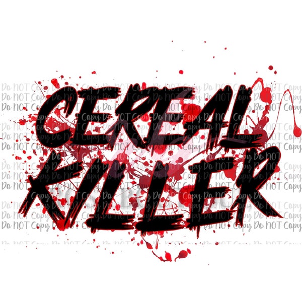 Cereal Killer SUBLIMATION Digital Design, PNG, True Crime, Murder