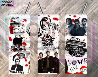 Supernatural 20oz Tumbler Design,  SUBLIMATION Digital Design, PNG, Dean, Sam