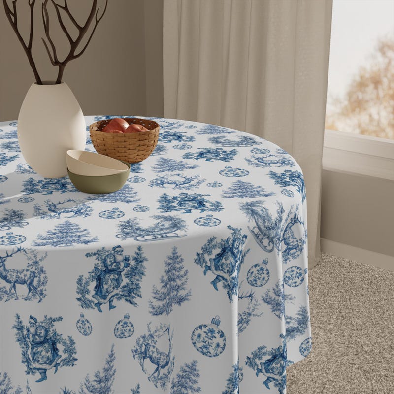 Christmas toile cloth