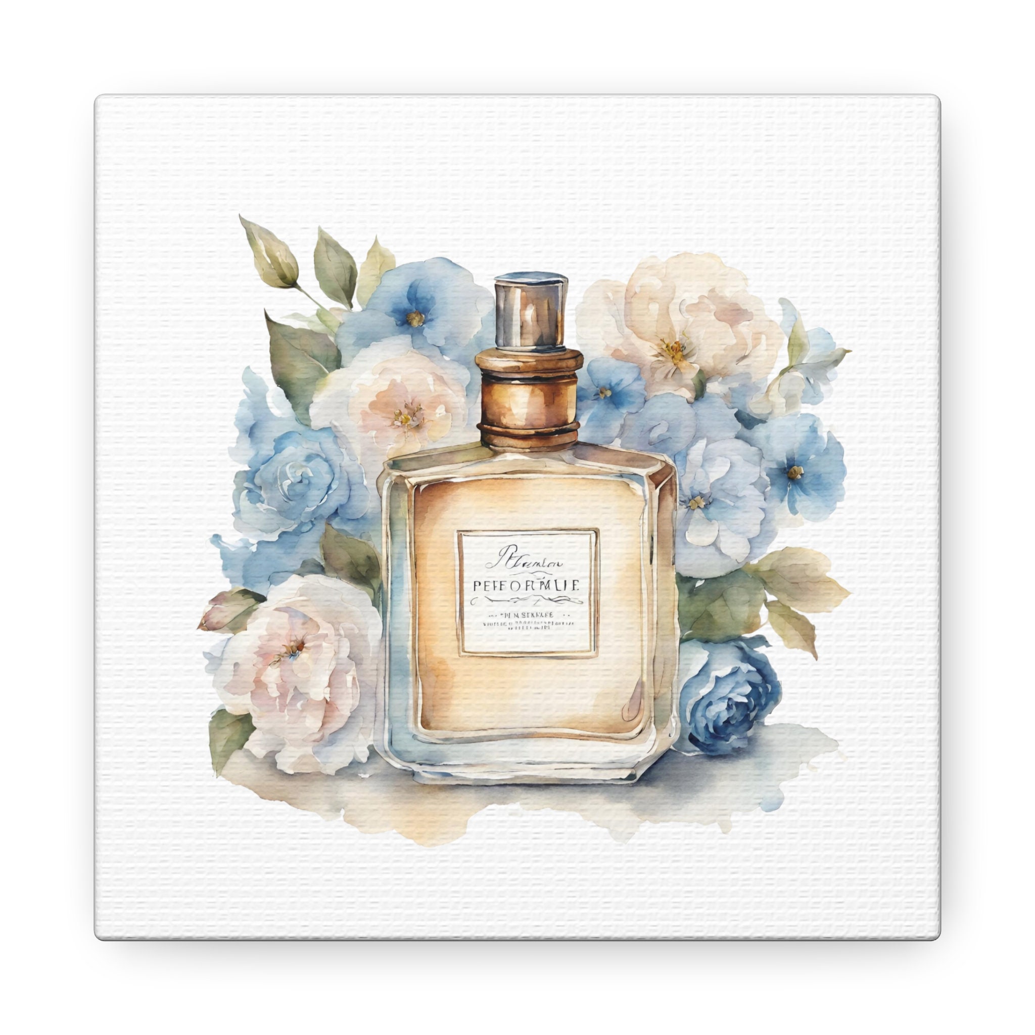 French Blue Bathroom Wall Art Set of 3 Square Wall Art, Shabby Chic