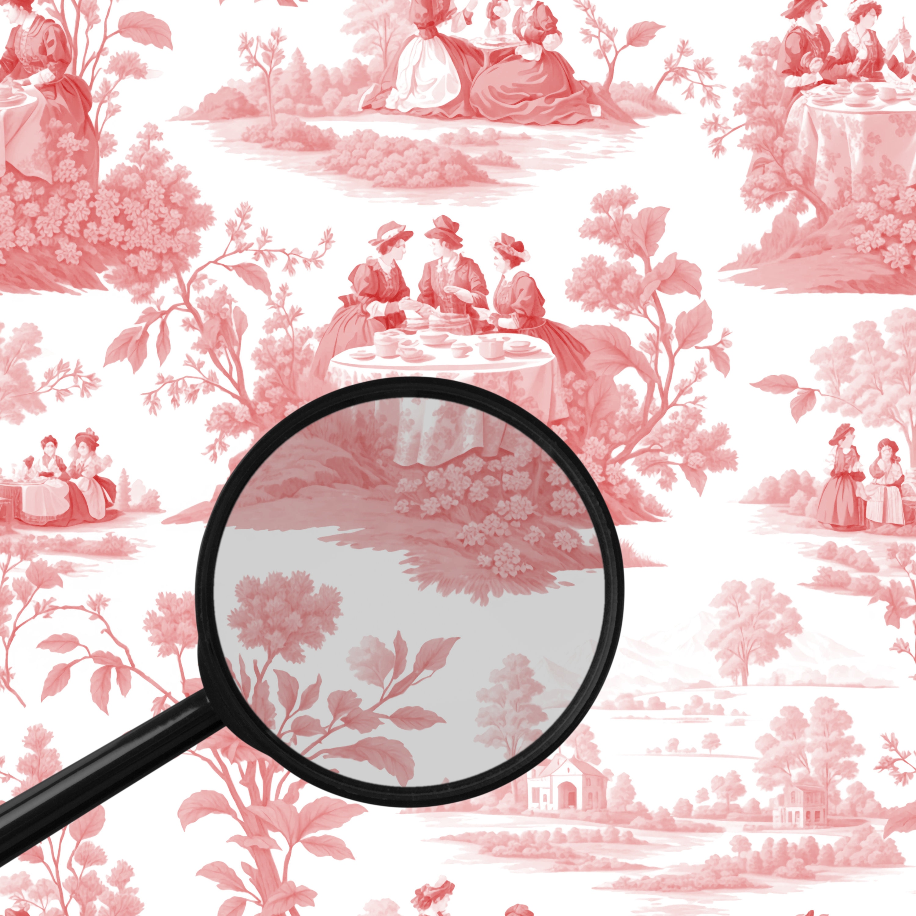 Red Toile Comforter, Toile De Jouy Comforter, Cottagecore Bedding, Red