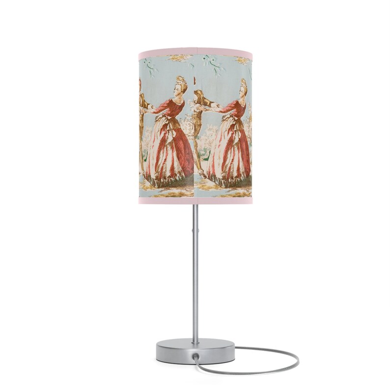 Coquette Lamp on a Stand, USCA Plug, Pink Shabby Chic Bedside Lamp