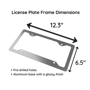 Black Floral Toile License Plate Frame: Chinoiserie Car Accessory image 6