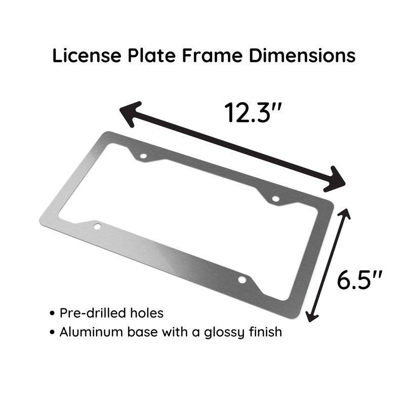 Black Floral Toile License Plate Frame: Chinoiserie Car Accessory image 6