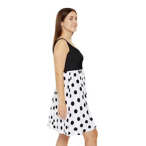 Chic Polka Dot Skater Dress, Casual Summer Dress, Vintage Inspired Dress, Fun Day Dress, Perfect for Parties, Festivals, and Picnics, Swing