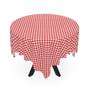 Red Gingham Gingham Tablecloth, Retro Vichy Tablecloth for Spring 2024, red French restaurant tablecloth