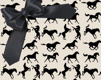 Horse Wrapping Paper, Eco-friendly Gift Wrap  Matte or Satin