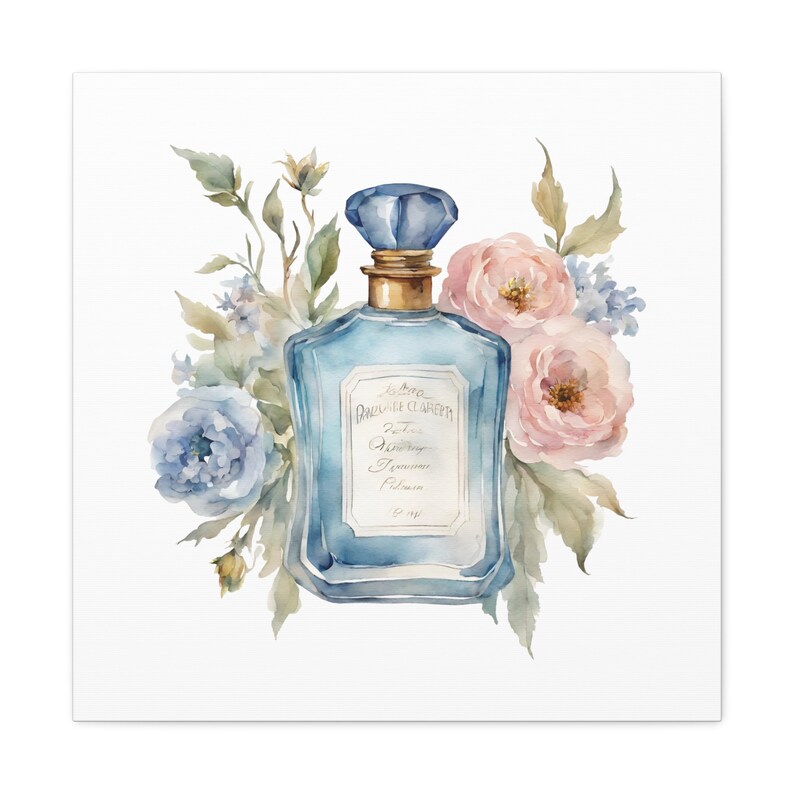 French Blue Bathroom Wall Art Set of 3 Square Wall Art, Shabby Chic