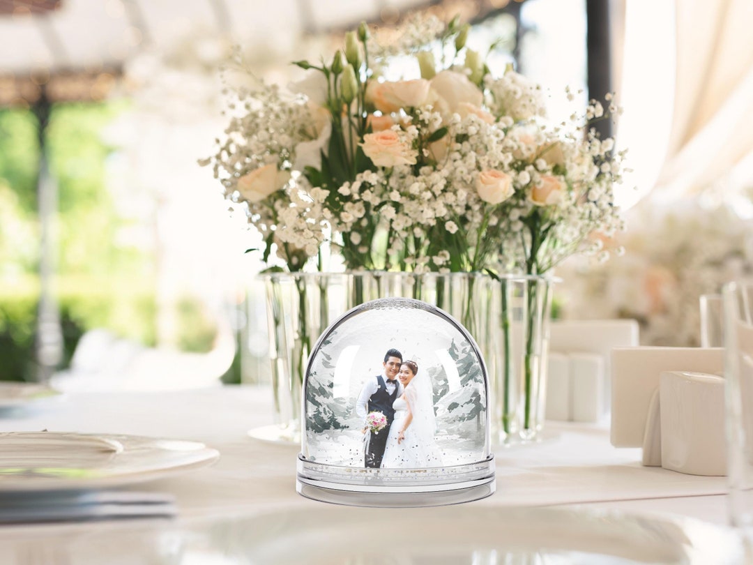 OUT OF STOCK - Wedding Snow Globe, Custom Picture Snowglobe