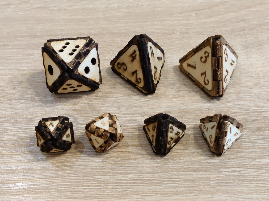 Fource-sided and Eight-sided Dice (D4 and D8) - SVG File for Laser ...