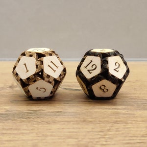 Zwölfseitiger Würfel W12 - SVG-Datei für den Lasercutter