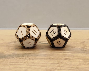 Laser cutter files (SVG): Twelve-sided dice D12