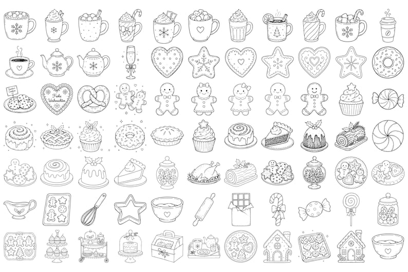 Christmas Doodle SVG Bundle Holiday Line Art SVG Santa Snowman christmas-doodle-svg-bundle-holiday-line-art-svg-santa-snowman