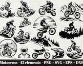 Motocross rider SVG / Dirt bike svg files / Motorcycle svg files / Motorbike svg / Svg file for Cricut/ Instant Download / Commercial use