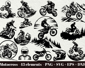 Motocross rider SVG / Dirt bike svg files / Motorcycle svg files / Motorbike svg / Svg file for Cricut/ Instant Download / Commercial use
