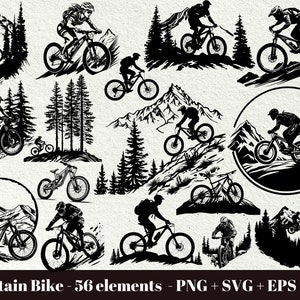 Mountain bike svg  / Bike svg cut files /  Cycling svg / Man on bike SVG / Svg file for Cricut/ Instant Download / Commercial use clipart