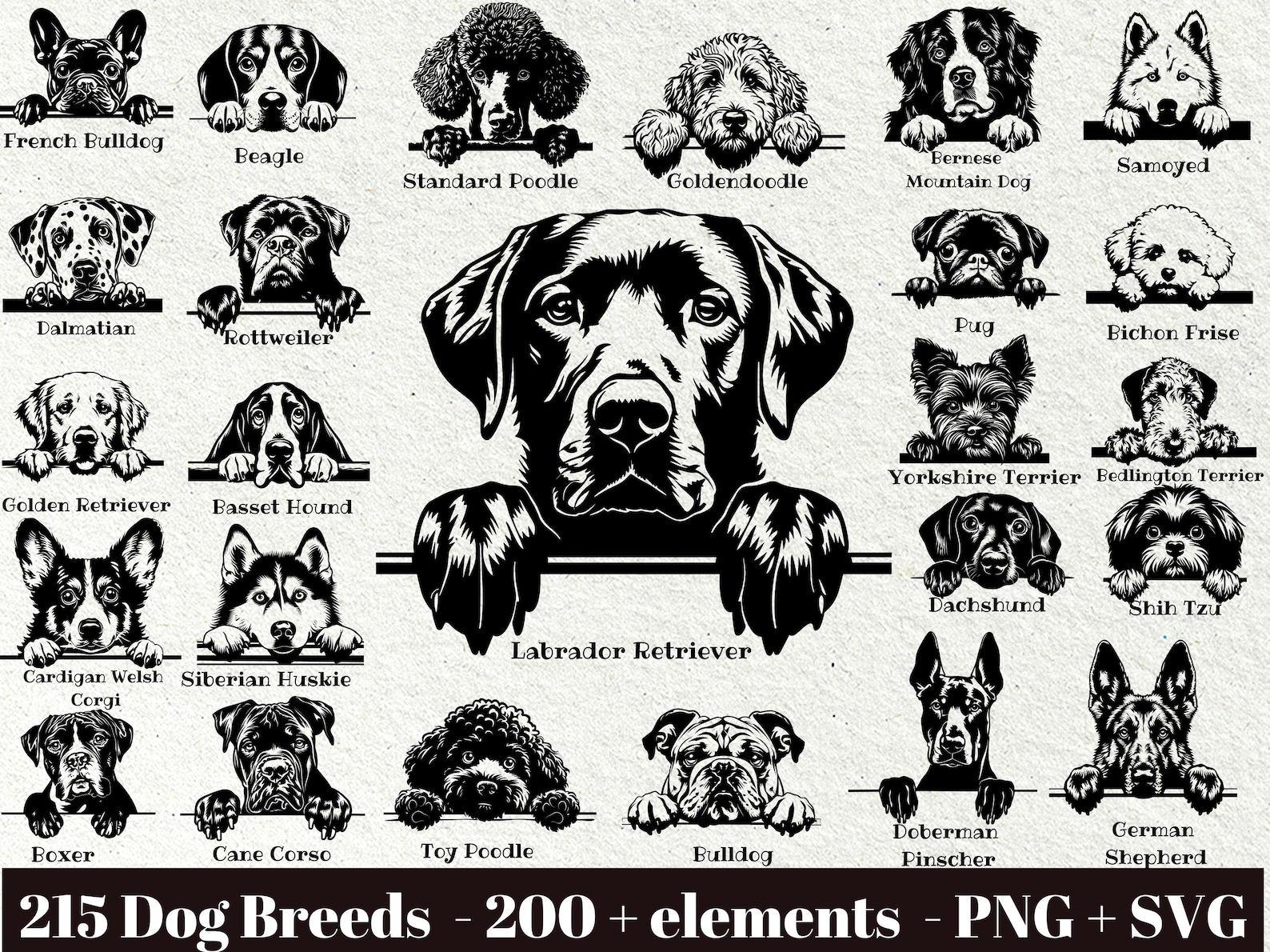 Peeking Dogs Svg Bundle / Dog Head Laser Files / Dog Peeking Svg Bundle ...