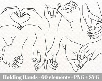 Couple main dans la main svg / main dans la main SVG / pinky promise svg / couple mains svg / main coeur svg / lot de svg Saint Valentin
