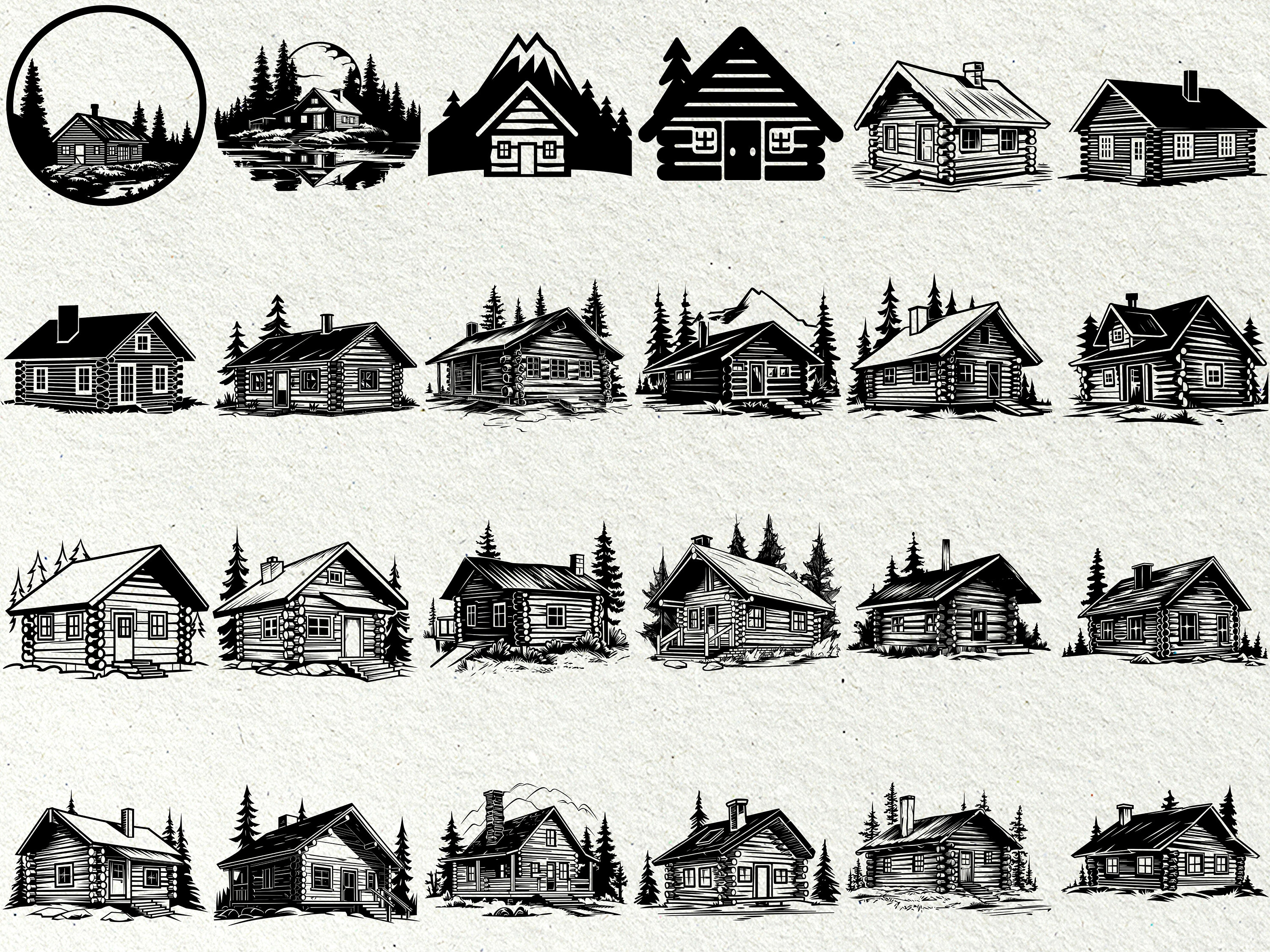 Blockhouse Svg Blockhaus svg / Blockhaus svg / Berghaus svg / Rustikale Hütte svg ...