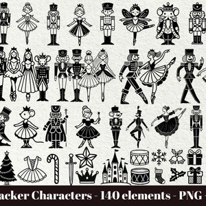 Fichier svg casse-noisette / personnage casse-noisette svg / Noël casse-noix svg / svg silhouette casse-noisette / lot svg Noël / fichiers Svg