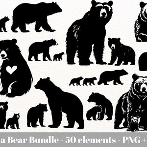 Bear family svg / Mama bear svg bundle / Mama bear and cubs svg / Mama bear svg / Papa Bear Svg / Instant Download / Commercial use