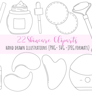 Self Care Svg bundle / Skincare Clipart / Skin Care Digital PNG Set / Skin Care SVG / clipart for commercial use / instant download svg
