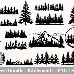 Forest landscape svg / Pine forest svg / Forest svg bundle / Outdoor svg files  / Instant Download / Mountain Svg Bundle / Commercial use
