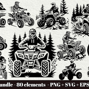 ATV Svg Bundle / all terrain vehicle png / ATV racing svg / ATV rider svg / Four Wheeler svg / instant digital download / commercial use svg